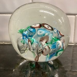 Japan Colorful Art Glass Paper Weight